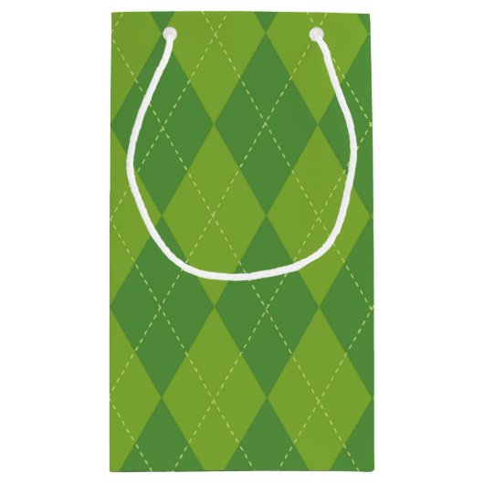 Green Argyle Klein Cadeauzakje (Achterkant)