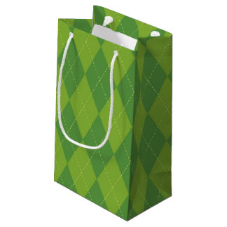 Green Argyle Klein Cadeauzakje
