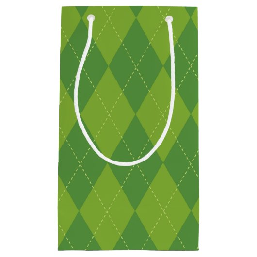 Green Argyle Klein Cadeauzakje (Voorkant)