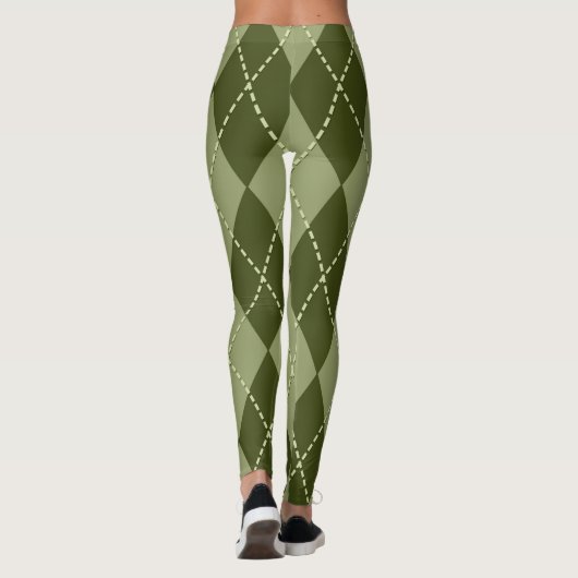 Green Argyle Leggings (Achterkant)