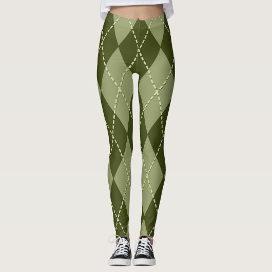 Green Argyle Leggings (Voorkant)