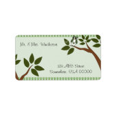 Green Argyle Love Owl Etiket (Voorkant)