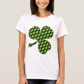 Green Argyle Lucky Shamrock T-shirt voor dames (Voorkant)