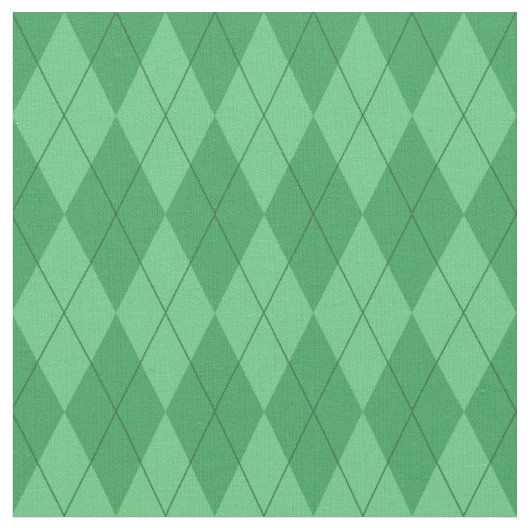 Green Argyle Pattern Fabric Stof (Close Up)
