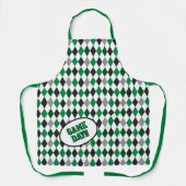 Green Argyle Pattern Game Day Schort (Voorkant)