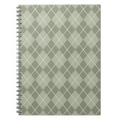 Green Argyle Pattern Notitieboek (Voorkant)