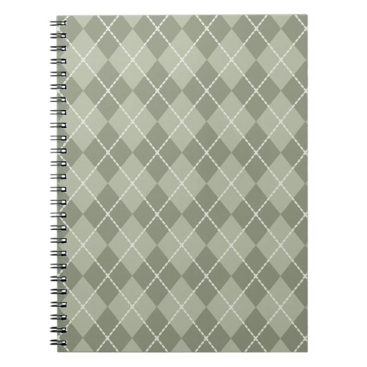 Green Argyle Pattern Notitieboek (Voorkant)