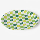 Green Argyle Pattern Papieren Bordje (Gekanteld)