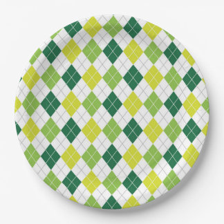 Green Argyle Pattern Papieren Bordje