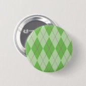Green Argyle Ronde Button 5,7 Cm (Voorkant /achterkant)