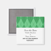 Green Argyle sparen de Magnet van de Datum (Voorkant / Achterkant)