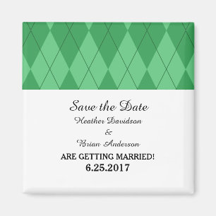 Green Argyle sparen de Magnet van de Datum