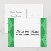 Green Argyle sparen het Briefkaart van de Datum (Voorkant / Achterkant)