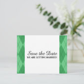 Green Argyle sparen het Briefkaart van de Datum (Staand voorkant)