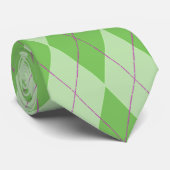 Green Argyle Stropdas (Opgerold)