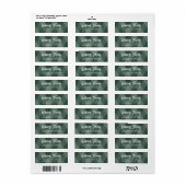 Green Argyle Tartan Plaid Family Retouradres Etiket (Full Sheet)