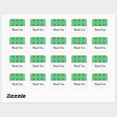 Green Argyle Wedding Bedankt Stickers (Vel)