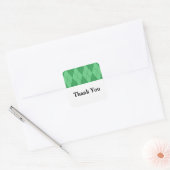 Green Argyle Wedding Bedankt Stickers (Envelop)