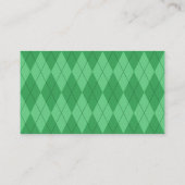 Green Argyle Wedding Place Card Plaatskaartje (Achterkant)