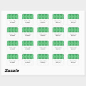 Green Argyle Wedding Stickers (Vel)