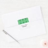 Green Argyle Wedding Stickers (Envelop)