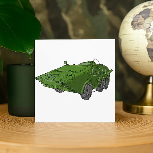 Green Armoured Military Vehicle Kaart