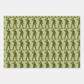 Green Army Action Mannen Trio Inpakpapier Vel (Voorkant 2)