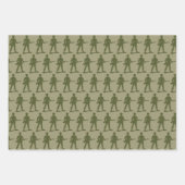 Green Army Mannen Trio Inpakpapier Vel (Voorkant 2)