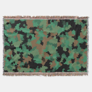 Green Army Oerwoud Camouflage Patroon Ontwerp Deken