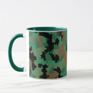 Green Army Oerwoud Camouflage Patroon Ontwerp Mok