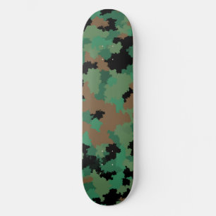 Green Army Oerwoud Camouflage Patroon Ontwerp Persoonlijk Skateboard