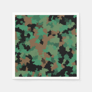 Green Army Oerwoud Camouflage Patroon Ontwerp Servet
