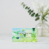 Green Aromatherapie Health Essential Oils Visitekaartje (Staand voorkant)