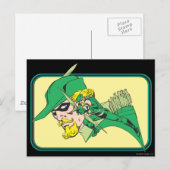 Green Arrow Head Shot Briefkaart (Voorkant / Achterkant)