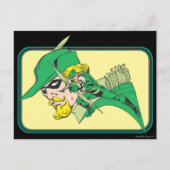 Green Arrow Head Shot Briefkaart (Voorkant)