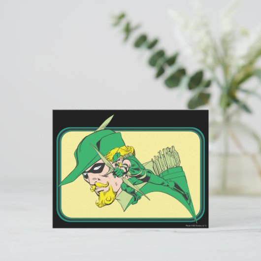 Green Arrow Head Shot Briefkaart (Staand voorkant)