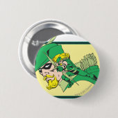 Green Arrow Head Shot Ronde Button 5,7 Cm (Voorkant /achterkant)