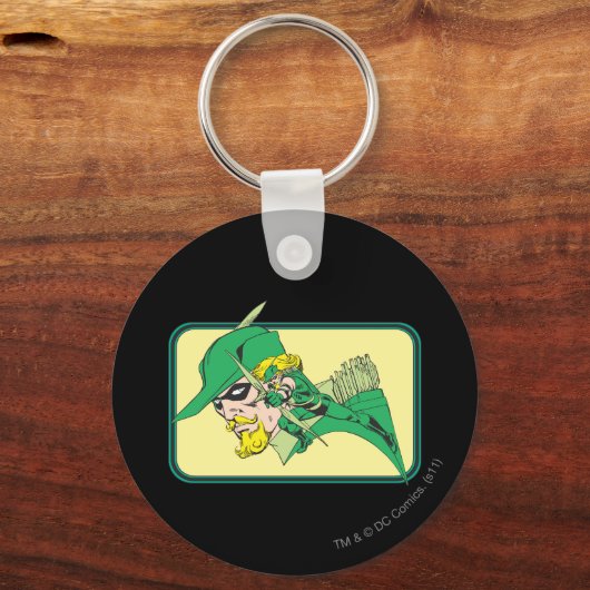 Green Arrow Head Shot Sleutelhanger (Voorkant)