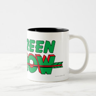 Green Arrow Logo 2 Tweekleurige Koffiemok