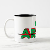 Green Arrow Logo 2 Tweekleurige Koffiemok (Links)