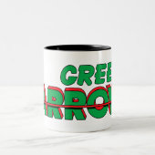 Green Arrow Logo 2 Tweekleurige Koffiemok (Center)