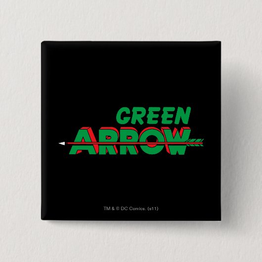 Green Arrow Logo 2 Vierkante Button 5,1 Cm (Voorkant)
