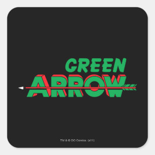 Green Arrow Logo 2 Vierkante Sticker