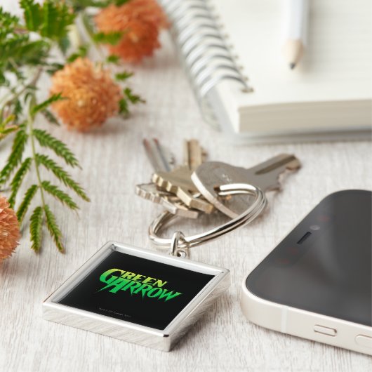 Green Arrow Logo 3 Sleutelhanger (Zijkant)