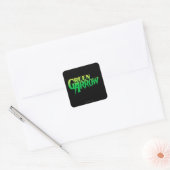 Green Arrow Logo 3 Vierkante Sticker (Envelop)