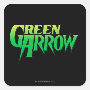 Green Arrow Logo 3 Vierkante Sticker