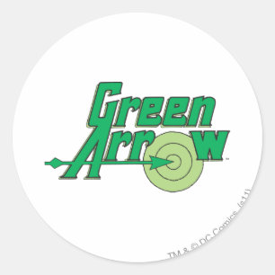 Green Arrow Logo Ronde Sticker