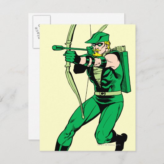 Green Arrow Shooting Arrow Briefkaart (Voorkant / Achterkant)