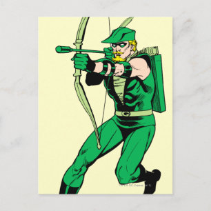 Green Arrow Shooting Arrow Briefkaart