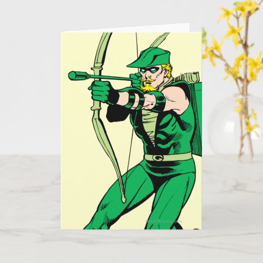 Green Arrow Shooting Arrow Kaart (Gele Bloem)